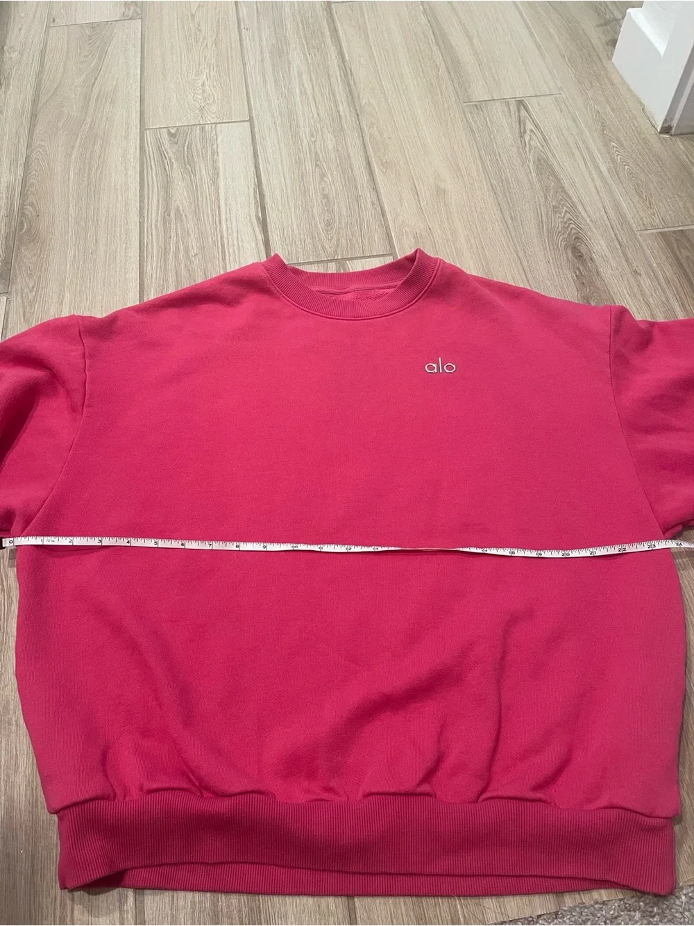 Alo Yoga Accolade Crewneck Sweatshirt Pink Summer Crush Sz S 4-6 W